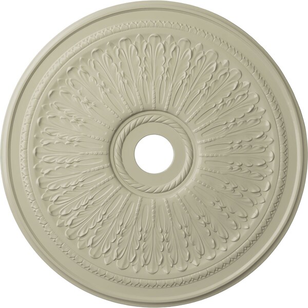 Ekena Millwork Oakleaf Ceiling Medallion (Fits Canopies up to 6 1/4"), 29 1/8"OD x 3 5/8"ID x 1"P, Clear Yellow CM29OACYF - main